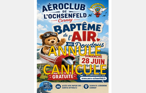 Baptême de l'air des doudous annulé